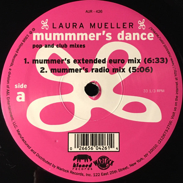 Laura Mueller : Mummer's Dance (Pop And Club Mixes) (12", Single)