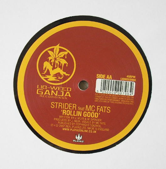 Heist / Strider (4) feat MC Fats : While You Wait / Rollin Good (12")