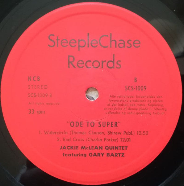 Jackie McLean Featuring Gary Bartz : Ode To Super (LP, Album)