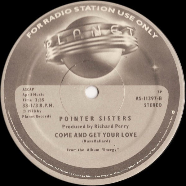 Pointer Sisters : Fire (12", Promo)