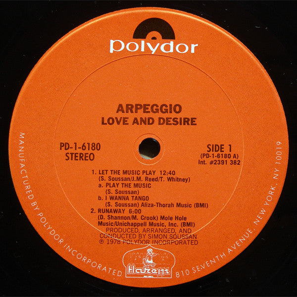 Arpeggio (2) : Love And Desire (LP, Album)