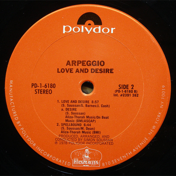 Arpeggio (2) : Love And Desire (LP, Album)
