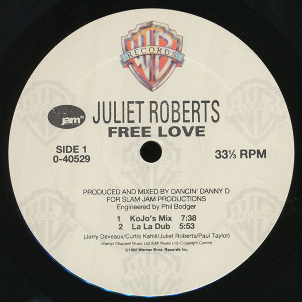Juliet Roberts : Free Love (12", Maxi)