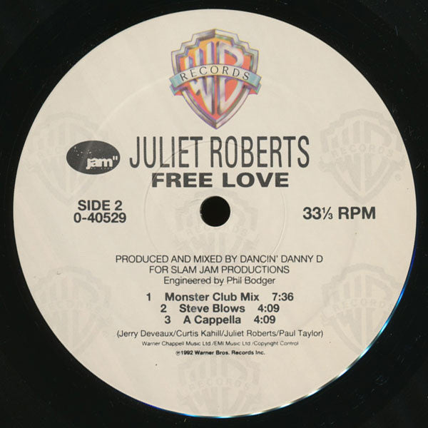 Juliet Roberts : Free Love (12", Maxi)