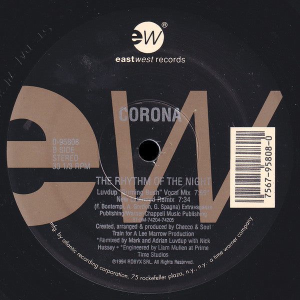 Corona : The Rhythm Of The Night (12")