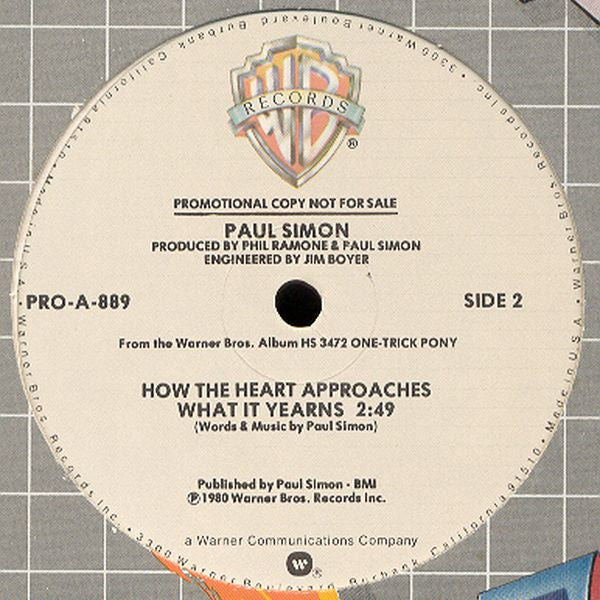 Paul Simon : Late In The Evening (12", Promo)