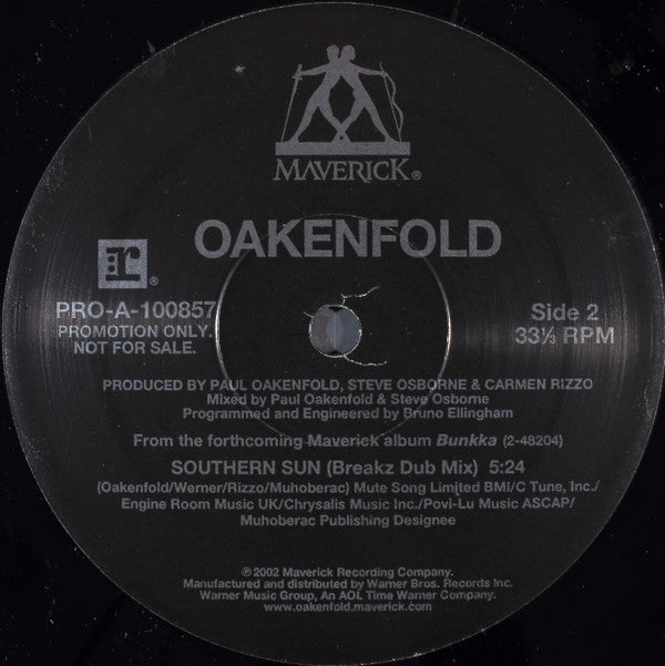 Oakenfold* : Ready, Steady, Go / Southern Sun (12", Promo)