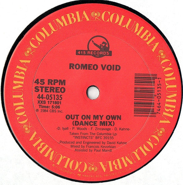 Romeo Void : Say No (12")