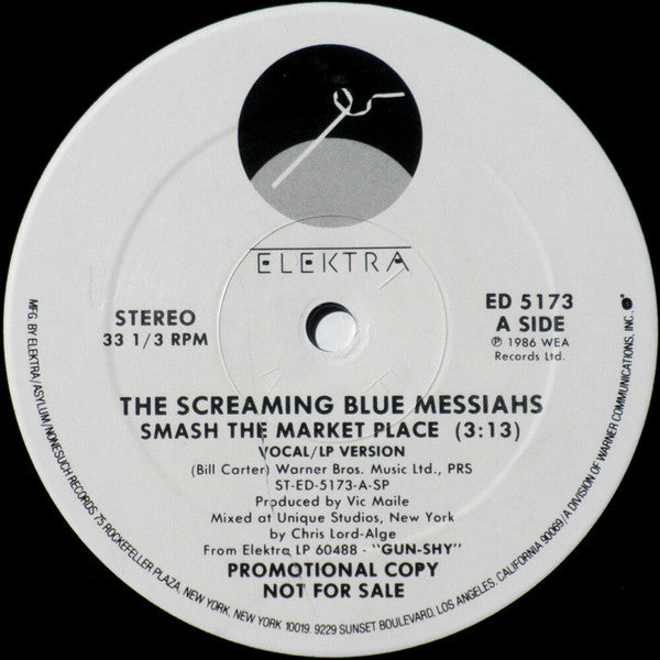 The Screaming Blue Messiahs : Smash The Market Place (12", Promo)