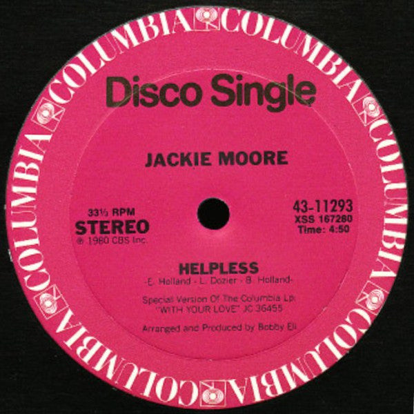 Jackie Moore : Helpless (12", Single)