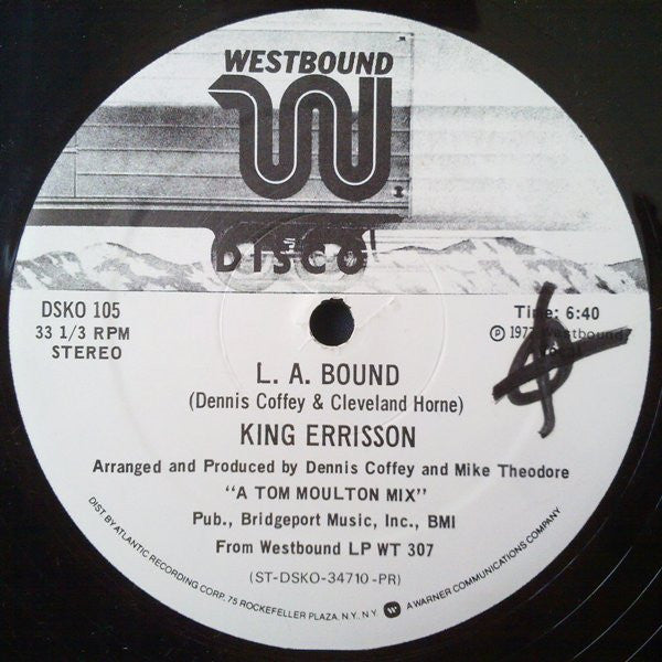 King Errisson : Manhattan Love Song / L. A. Bound (12", Promo)