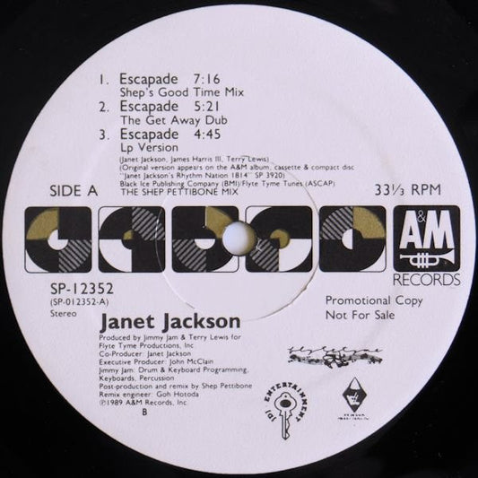 Janet Jackson : Escapade (12", Promo)