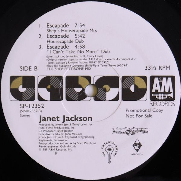 Janet Jackson : Escapade (12", Promo)