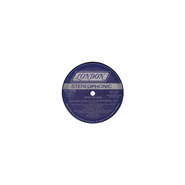 Mari Wilson With The Wilsations : Just What I Always Wanted (Special Club Remixes) (12", Promo)