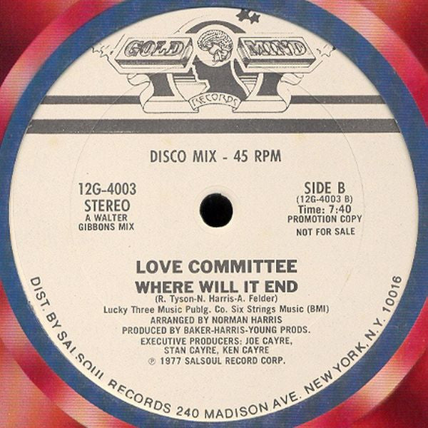 Love Committee : Cheaters Never Win (12", Promo)