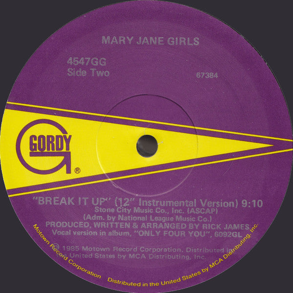 Mary Jane Girls : Break It Up (12")