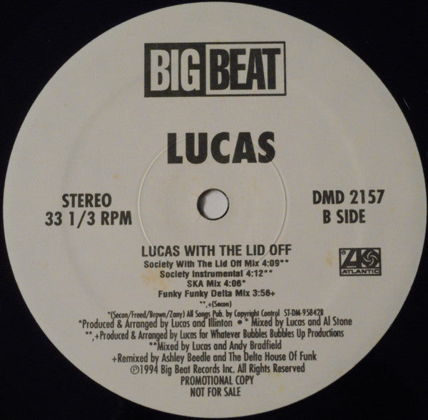 Lucas (2) : Lucas With The Lid Off (12", Promo)