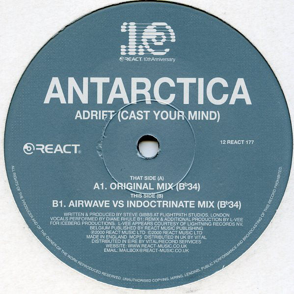 Antarctica* : Adrift (Cast Your Mind) (12")