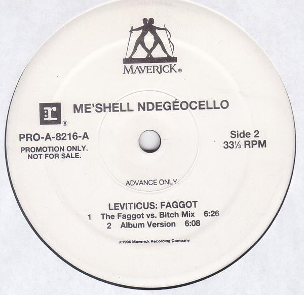 Me'Shell NdegéOcello : Leviticus: Faggot (12", Advance, Promo)