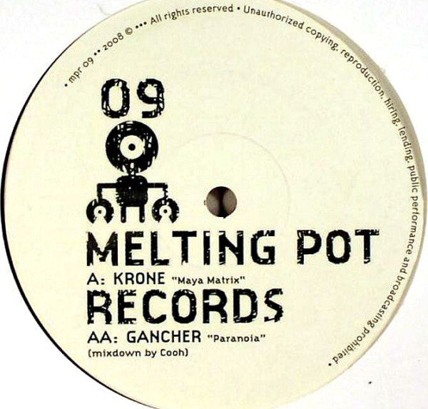 Krone / Gancher : Maya Matrix / Paranoia (12")