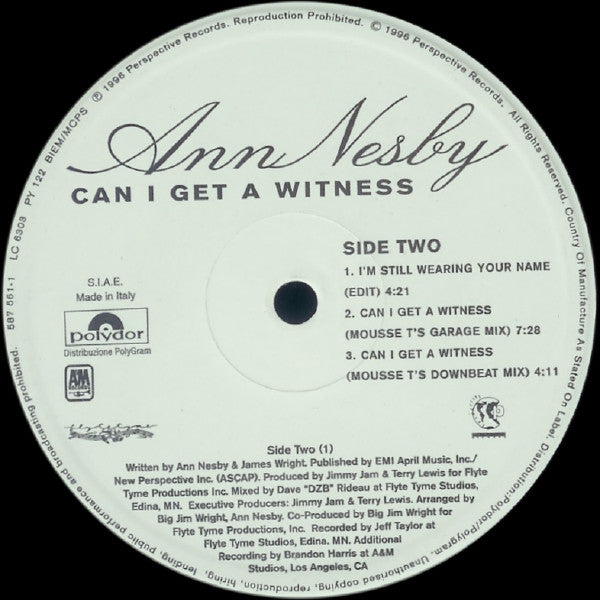 Ann Nesby : Can I Get A Witness (12")