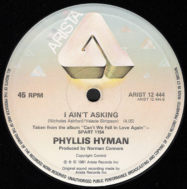 Phyllis Hyman : Tonight You And Me (12", Single)
