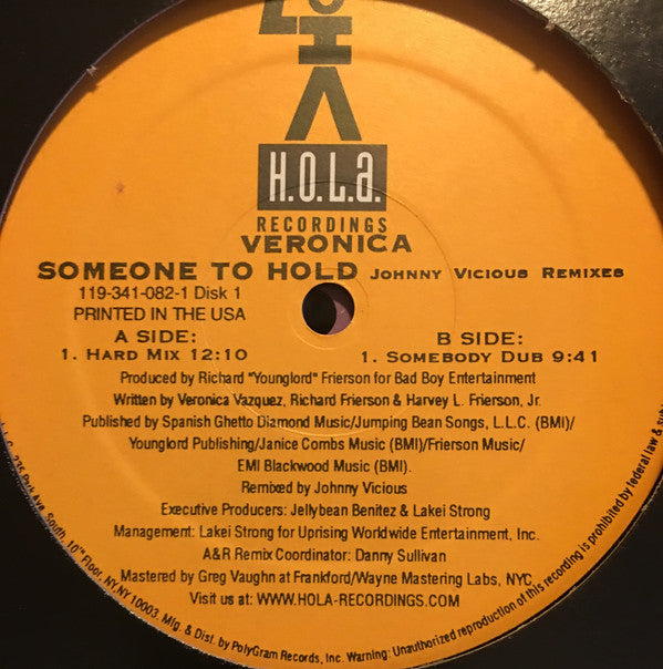 Veronica : Someone To Hold (Johnny Vicious Remixes) (2x12")