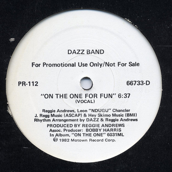 Dazz Band : On The One For Fun (12", Promo)