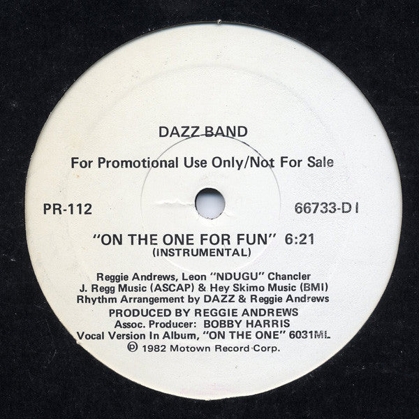Dazz Band : On The One For Fun (12", Promo)