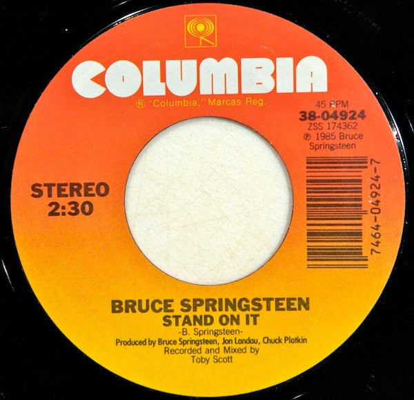 Bruce Springsteen : Glory Days (7", Single, Styrene, Pit)
