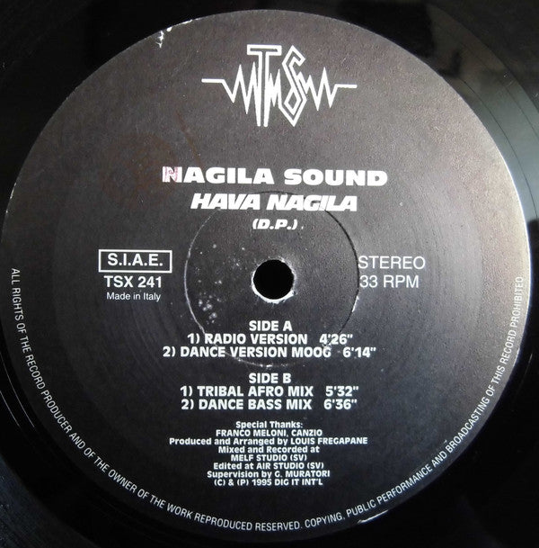 Nagila Sound : Hava Nagila (12")