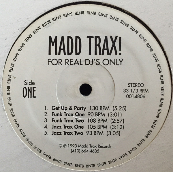 Unknown Artist : Madd Trax! (For Real DJ's Only) (12")