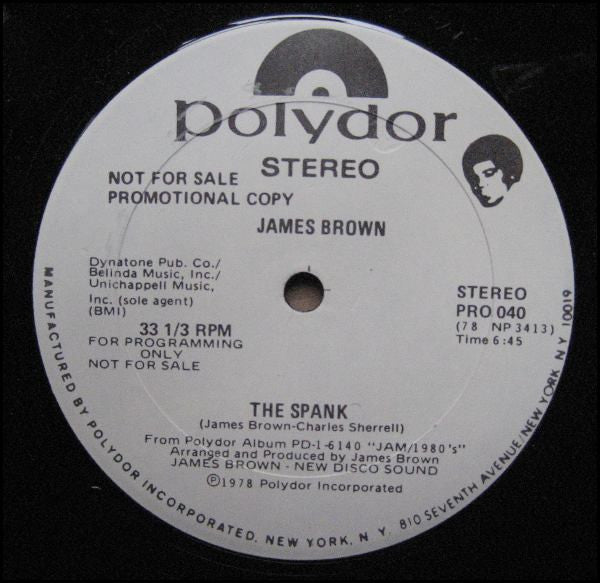 James Brown : Eyesight / The Spank (12", Promo)