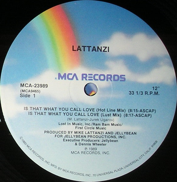 Lattanzi* : Is That What You Call Love (12", Single)