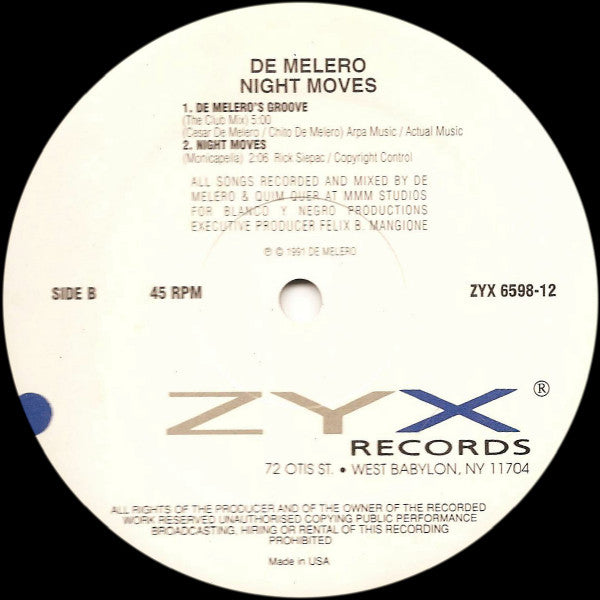 De Melero : Night Moves (12")
