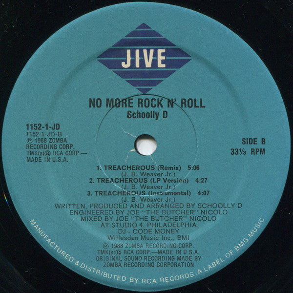Schoolly D : No More Rock N' Roll (12")