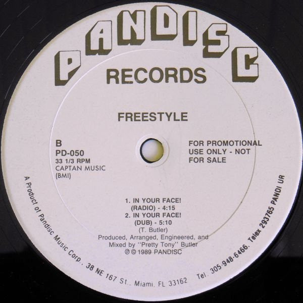 Freestyle : In Your Face (12", Promo)
