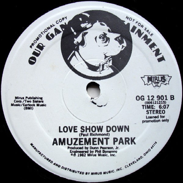 Amuzement Park : Groove Your Blues Away / Love Show Down (12", Promo)