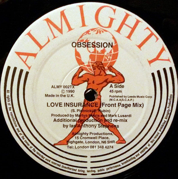 Obsession : Love Insurance (12")
