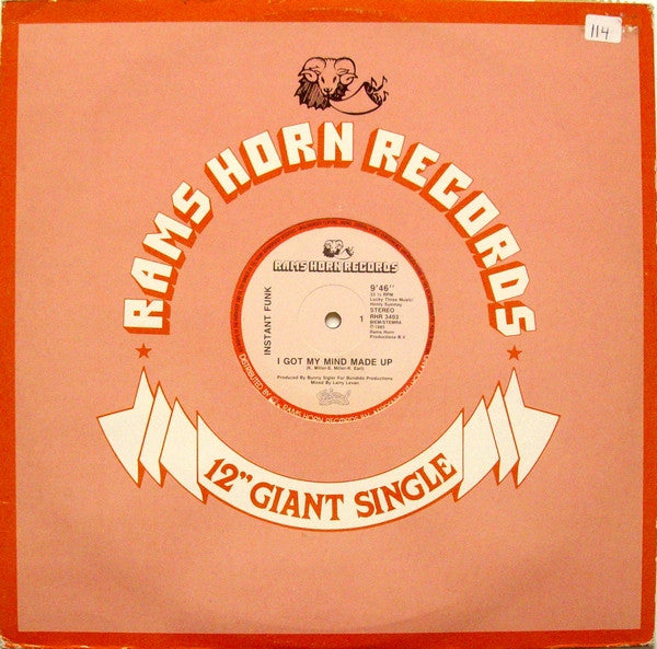 Instant Funk / Eddie Holman : I Got My Mind Made Up / This Will Be A Night To Remember (12")