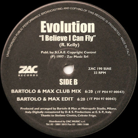 Evolution (16) : I Believe I Can Fly (12")