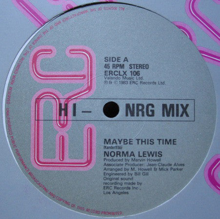 Norma Lewis : Maybe This Time/Life Is The Reason (12")