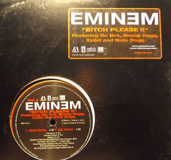 Eminem Featuring Dr. Dre, Snoop Dogg, Xzibit And Nate Dogg : Bitch Please II (12", Single)