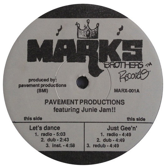 Pavement Productions : Let's Dance / Just Gee'n' (12")
