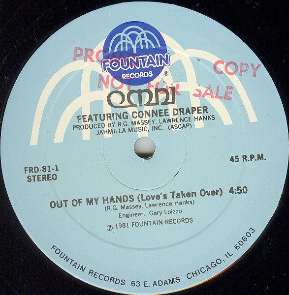 Omni (2) Featuring Connee Draper : Out Of My Hands (Love's Taken Over) (12")
