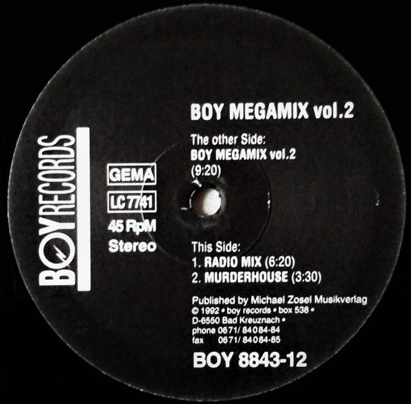 Various : BOY Megamix Vol. 2 (12")