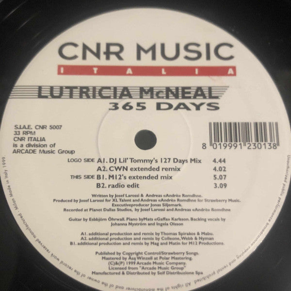 Lutricia McNeal : 365 Days (12")