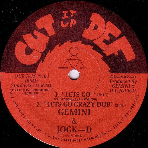 Gemini & Posse* With D.J. Jock-D.* / Gemini (7) & Jock-D* : (Leche - Leche) Let Your Body Rock / Let's Go (12")