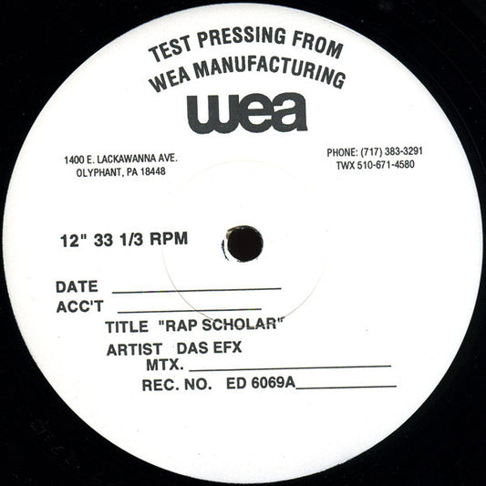 Das EFX : Rap Scholar (12", TP)