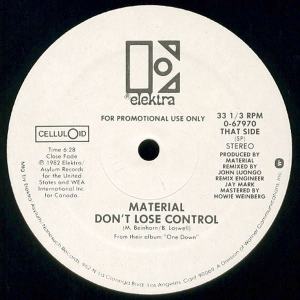 Material : I'm The One / Don't Lose Control (12", Promo)